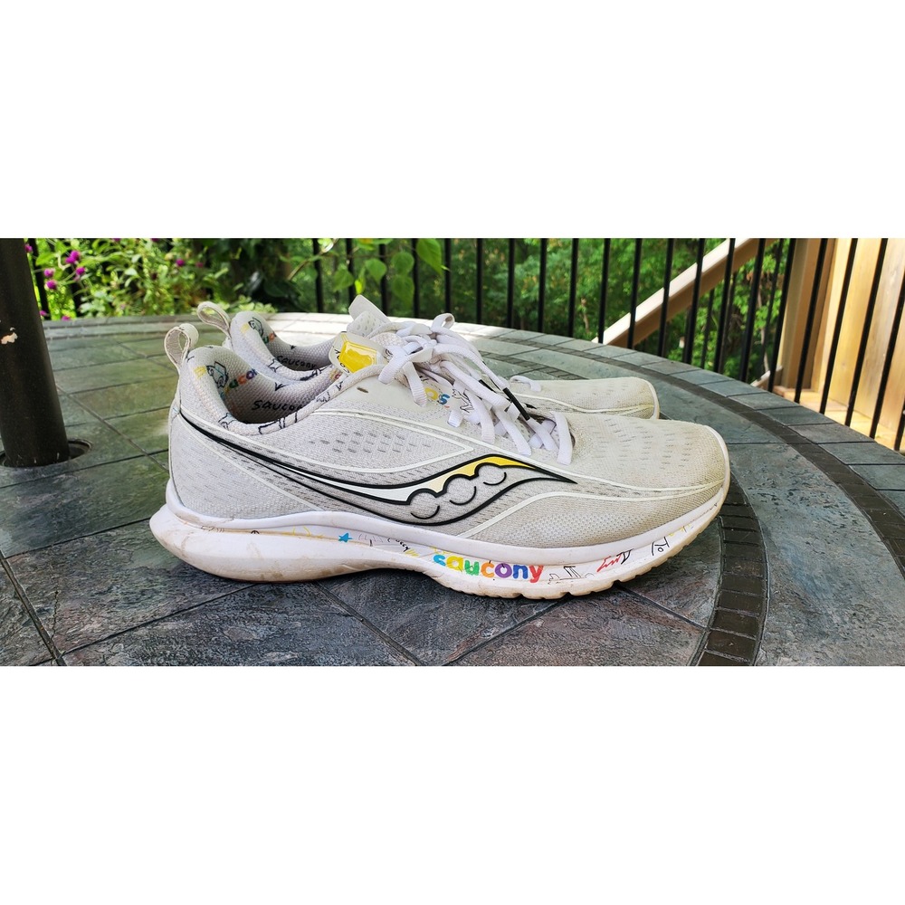 Saucony Kinvara 13 Mens 8.5 Running Shoes White Childrens Health S20723-105